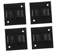 4 Pezzi Clip per Microfono Adesive Nere, in Plastica | Microfoni Dinamici Portatili, Forma Speciale, Supporto Sicuro, per Teatro e Annunci Scenici