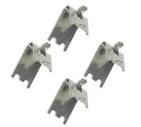 4 Pezzi Clip per Ripiano Congelatore in Acciaio Inox | Design Rialzato e Curva a Coda di Rondine, Facili da Installare, Colore Argento, per Supporto Stabile