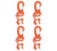 4 Pezzi Clip per Tubo da Immersione, Sgancio Rapido Compatto | Acciaio Inossidabile e Pp, Colore Rosso, Leggero e Pratico, per Attrezzatura Subacquea e Snorkeling