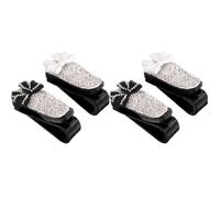 4 Pezzi Clip per Visiera Auto per Occhiali, Plastico Strass Decorativi | Parasole e Guida Quotidiana, Salva Spazio, Non Ostacola la Visuale, per Tessere e Biglietti