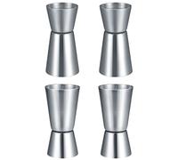 4 Pezzi Cocktail Jigger, Misurazione Spirito da 25/50 ml, Misurino da Cocktail Acciaio Inossidabile, Misurini Doppio per Cocktail, Bar, Feste, Vino, Bevande