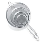 4 Pezzi Colino/Setaccio/Scolapasta in Acciaio Inox, Cucina Scolapasta Setaccio