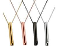 4 Pezzi Collana Consapevole Antistress Set, Collana Respirazione in Acciaio Inossidabile con 4 Colori, Collana di Respirazione per lo Stress, Meditazione, Donne, Uomini