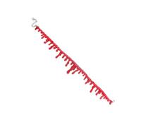 4 Pezzi Collana Gotica Rossa Halloween Effetto Sangue Catene | Plastica Leggera, 4 Catene Incluse, per Collo e Costumi, Feste a Tema e Spettacoli