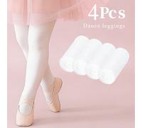 4 pezzi Collant da ballo per ragazze, in morbido e aderente materiale vellutato versatile, adatti per la pratica di danza delle ragazze 8-12Y,0-6M,6-12M,1-2Y,2-3Y,12-16Y,3-8YColore unicoTessuto