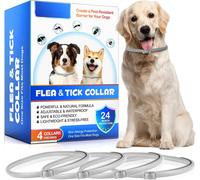 4 Pezzi Collare Antiparassitario per Cani, Naturali Collare Antipulci E Zecche p