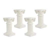 4 Pezzi Colonna Romana Mini in Resina Bianca per Casa in Miniatura