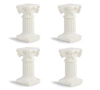 4 pezzi Colonne bianche romane colonne greche mini decorazioni in resina per la decorazione della casa statua