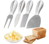 4 Pezzi Coltelli Formaggio, Coltello per Formaggio con Coltello Burro e Forchetta Frutta, Coltello Spalmare, Mini Utensili da Cucina, Coltelli da Forno Set per Burro, Formaggio, Torte, Pasticceria