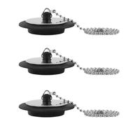 4 Pezzi Con Tappi Di Bloccaggio Dell'Acqua A Catena, Tappi In Gomma Sigillati Impermeabili, Risciacquo Durevole E Accesso Per Le Perdite, Adatti Per Vasche Da Bagno, Piscine E Bagni.