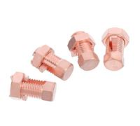 4 Pezzi Connettore a Bullone Spezzato Tj-16 in Rame | Lega Rame Placcata, Filetto M11x1.25, Struttura a Serraggio, per Conduttori Intrecciati e Quadri