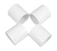 4 Pezzi Connettore per Tubo in PVC Sch40, Raccordo Diritto per Tubi | Upvc e PVC, Resistenza Chimica e Alta Pressione, per Acqua Fredda e Impianti Esterni