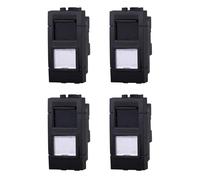 4 Pezzi Connettore Rete Presa Dati RJ45, Compatibile Con Bticino Living Light, CAT5E, Colore Nero