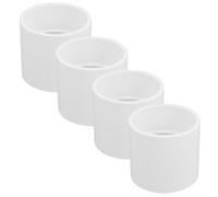 4 Pezzi Connettore Tubo Pvc Bianco Sch40, Adattatore | Raccordi Diritti per Tubi, Uso Interno ed Esterno, per Acqua e Scarico