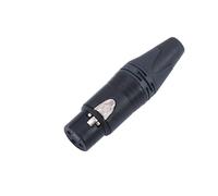 4 pezzi - Connettore XLR 3 Poli Neutrik NC3FXX-BAG per Cavi - Nero, Terminale a