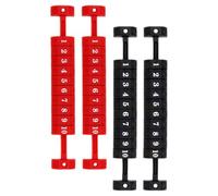 4 Pezzi Contatore Punti da Tavolo, Griglia Nera Rossa in Plastica | Accessorio Portatile per Partite Casuali, Installazione Semplice, Uso su Giochi da Tavolo e Tavoli Hockey