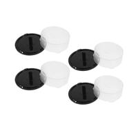 4 Pezzi Contenitore CD e Dvd Compatto Nero in PP | Struttura Estraibile con Coperchio Sicuro, Design Minimalista, per Organizzare Dischi e Film