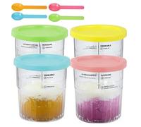 4 Pezzi Contenitore per Gelato per Ninja Creami Deluxe,680 ML Accessori gelatiera serie per NC501 NC500 serie,Lavastoviglie compatibili