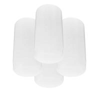 4 Pezzi Contenitore per Pennelli da Tavolo con Coperchio Regolabile | Plastica PP Trasparente, Cilindro Verticale Compatto, Divisorio Interno Retrattile, per Vanity e Scrivania