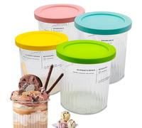 4 Pezzi Contenitori per Gelato per Ninja Creamy Serie NC501 NC500, Vaschette per Gelato con Coperchi, Gelatiera Ninja Creamy Accessori