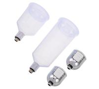 4 Pezzi Contenitori per Vernice Aerografo Trasparenti 20ml 40ml 7ml | Acquerello e Acrilico, Controllo del Livello, Design Iniezione di Ossigeno, Plastica e Metallo