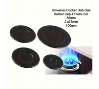 4 pezzi Coperchi per bruciatori a gas SABAF, eleganti coperchi per bruciatori di stufa neri, coperchi per bruciatori a gas durevoli e facili da pulire per la cucina di casa Set di 4 pezzi/coperchio es