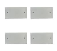 4 Pezzi Coperchio con Viti per Scatola Elettrica 504, Copri Cassetta Universale Bianco, Placca Cieca per Chiusura Scatole da Incasso, con Viti Incluse