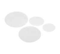 4 Pezzi Coperchio per Becher da Laboratorio in PP Resistente ad Acidi e | Bianco, Leggero e Facile da Maneggiare, per Aula di Chimica e Ricerca, Rotondo, Liscio, senza Bave