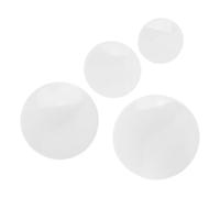 4 Pezzi Coperchio per Becher da Laboratorio Rotondo in PP Bianco | Antischizzo e Resistente a Deboli Acidi e Basi, Forma Piana Trasparente, per Lezioni di Chimica