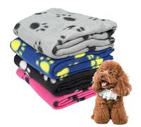 4 Pezzi Coperta per Cani Con Zampa, Lavabile e Morbida per Animali Domestici, Calda per Gattini e Cuccioli, Letti, Divani (Multicolore)