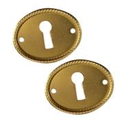 4 pezzi copertura buco della serratura oro/bronzo antico 35x27mm accessori piastra chiave ovale bocchetta inserto decor piatti porta cassetto vintage per Cassetti