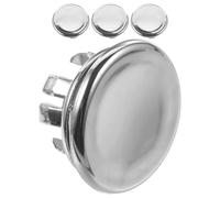 4 Pezzi Copertura per Foro di Troppo Pieno Lavabo 22mm-24mm Argento | Rame e Abs, Semplice da Installare, Design Contemporaneo, per Lavello Cucina e Vasca 22mm-24mm Stile Casuale