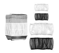 4 Pezzi Copertura per gabbia per Uccelli, 2 Dimensioni Coperture in Rete, Nero Bianco Coperture Universali per Gabbie per Uccelli Copertura per Gabbia per Pappagalli Ara Gabbie Quadrate Rotonde