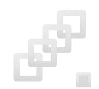 4 Pezzi Copertura per Interruttore della Luce, 8.6 x 8.6 CM Adesivi per Interruttore della Luce, Copertura per Interruttore Singolo Surround, per Presa a Muro, Soggiorno, Camera da Letto (Argento)
