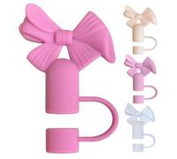 4 Pezzi Copertura per Paglia Fiocco, in Silicone | Adatta a Cannucce da 10mm, Facile da Pulire e Rimuovere, per Casa e Scuola, Colore Assortito