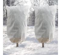 4 Pezzi Copertura per Piante Protezione dal Gelo, 60 x 80 cm, Velo da Giardino Non Tessuto con Cordoncino, Coperture Invernali per Piante Esterne, Gelo, Insetti(White,2pcs - 120x180cm)