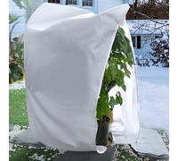 4 Pezzi Copertura per Piante Protezione dal Gelo, 60 x 80 cm, Velo da Giardino Non Tessuto con Cordoncino, Coperture Invernali per Piante Esterne, Gelo, Insetti(White,2pcs - 80x100cm)