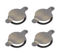 4 Pezzi Copertura per Spioncino in Rame Massiccio Apertura Scorrevole | Diametro Esterno 20mm, Interno 16mm, Finitura Oro Elegante, per Hotel e Porte D'ingresso