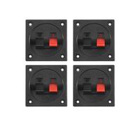 4 Pezzi Coppa Terminale Della Scatola 'Altoparlante, Connettore un Morsetto per Terminale Della Scatola del Subwoofer Quadrato un Molla per