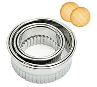 4 Pezzi Coppapasta Rotondo Acciaio Inox Tagliapasta Aperta Tondo Stampi per Biscotti Formine Dolci Formine Rotonde con Una Scatola