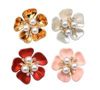 4 Pezzi Copri Bottoni Per Donna, Perline Floreali Decorativi, Copri Bottoni Per Camicie In Stile Per Il Pendolo Quotidiano E Incontri Formali