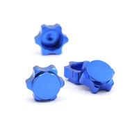 4 Pezzi Copri Mozzo Ruota nel Alluminio Coperchio Antipolvere 17Mm Dado Esagonale per Auto 1/8 RC, Blu