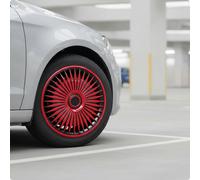 4 Pezzi Copricerchio con Design a Razze Universale Borchia Resistente per Auto