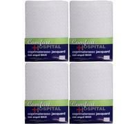 4 PEZZI Coprimaterasso Jacquard 2 piazze 180x200x27 cm Il coprimaterasso che si tira ma non si stira