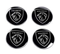 4 Pezzi Coprimozzi Auto per Peugeot new 108 208 2008 308 3008 408 4008 508 5008, 56mm coprimozzo centrale ruota, Antipolvere Coprimozzi Con Badge Emblem, l'originale Sostituire, Decorare Accessori