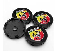 4 Pezzi Coprimozzi per Abarth Punto Evo (199) 2010-2013, coprimozzo centrale,Resistente All'usura e Durevole,coprimozzo del pneumatico,accessori per ruote,impermeabili,B-65mm