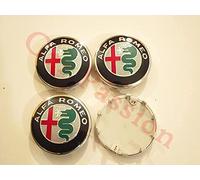 4 pezzi Coprimozzi per Alfa Romeo Giulietta 159 Brera 60mm, Antipolvere Coprimozzo Ruota, Protezione dalla Ruggine Centro Copricerchi Tappi, Coperture per Mozzi con Logo