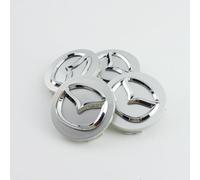 4 Pezzi Coprimozzi per Mazda 5 56mm, Coprimozzo Ruota con Logo Auto Emblema Coprimozzo Ruota Centrale Coprimozzo Copri Badge