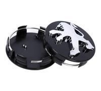 4 Pezzi Coprimozzi per Peugeot RCZ 60mm, Coprimozzo Ruota con Logo Auto Emblema Coprimozzo Ruota Centrale Coprimozzo Copri Badge
