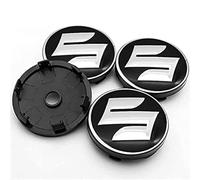 4 Pezzi Coprimozzi per Suzuki Swift Sport SX4 54mm, Tappi Mozzo Coprimozzo Centrale Coprimozzo Accessori Resistente All'usura Durevole Coprimozzo,Bla-ck